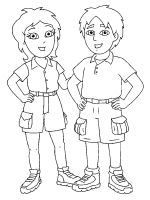 A coloring page of go diego go